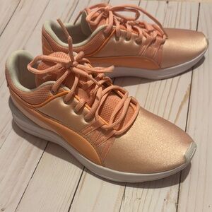 Puma Peach Athletic Shoes with Sleek Design